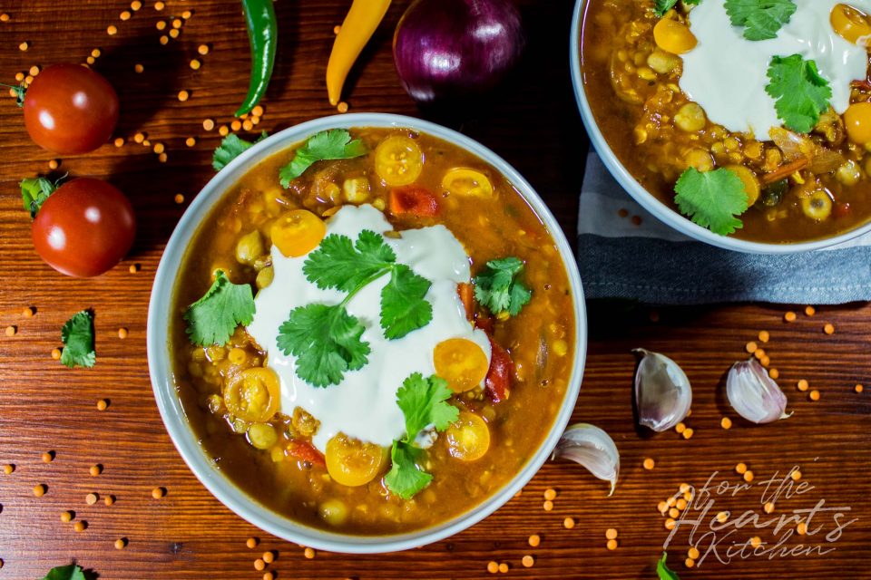 Marokkanische Kichererbsen-Linsensuppe