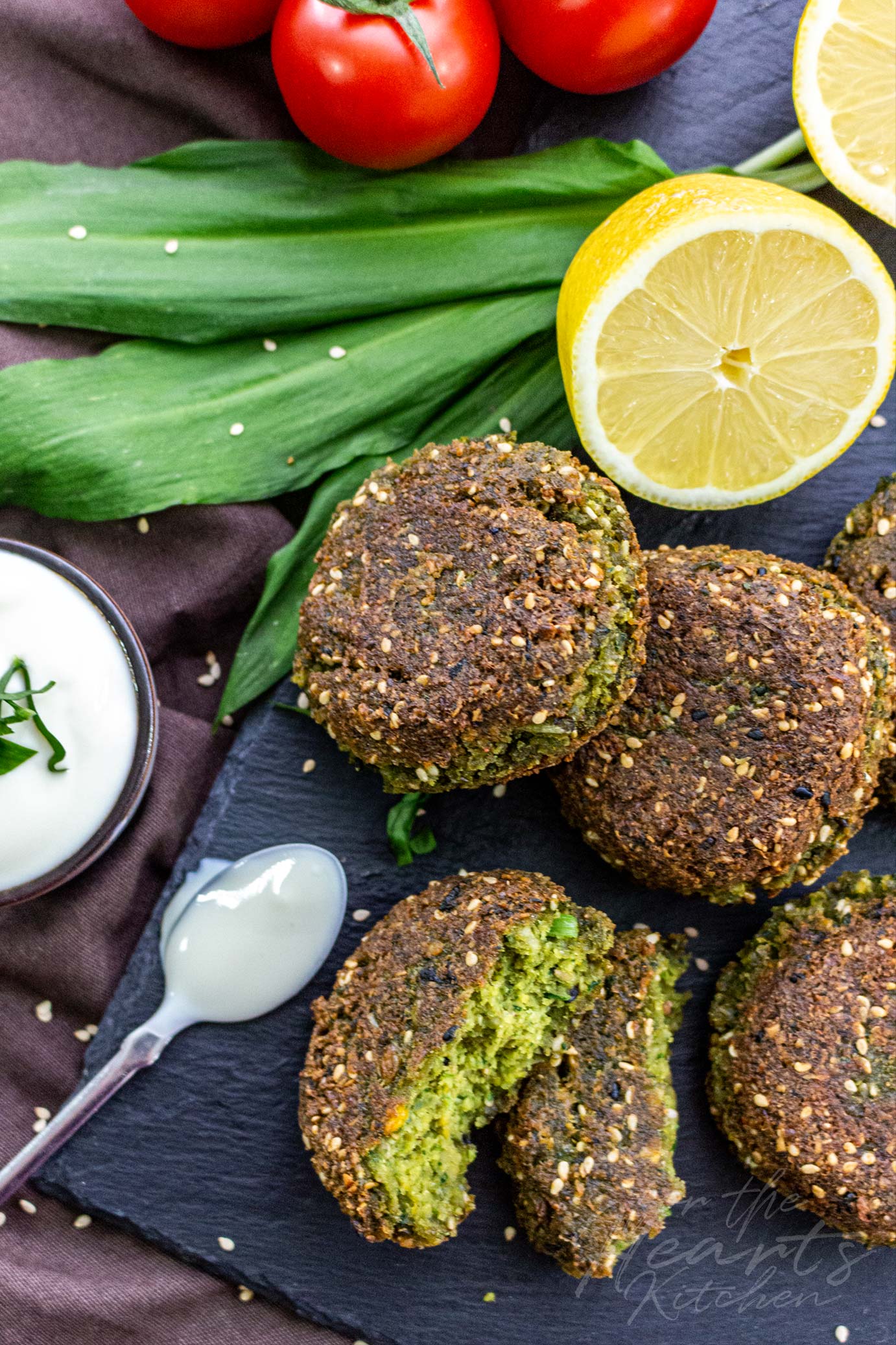 Bärlauch Sesam Falafel