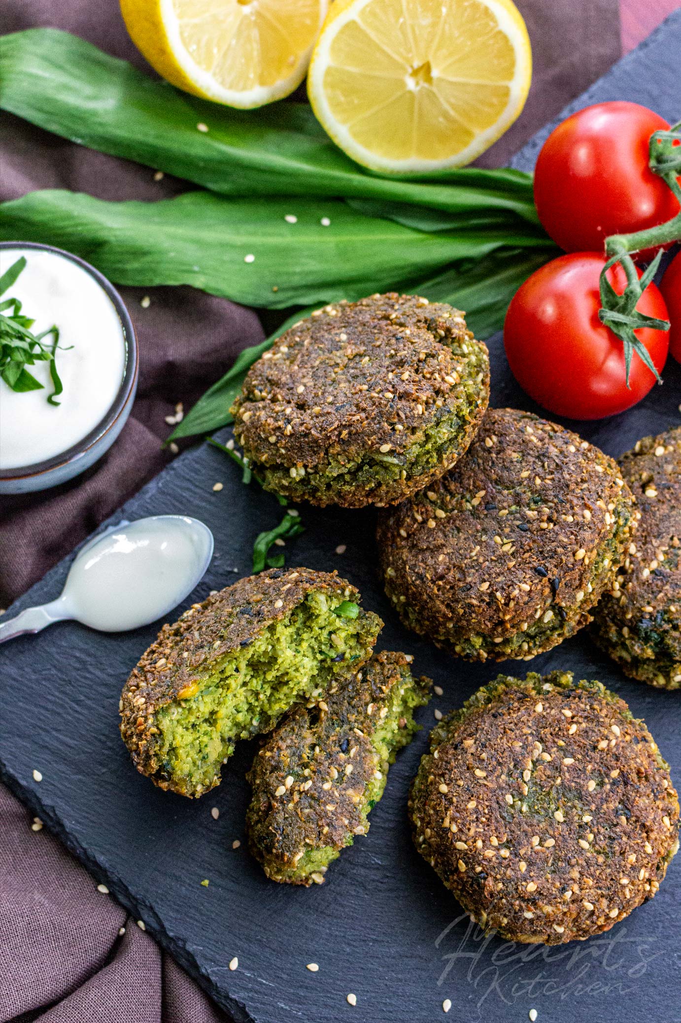 Bärlauch Sesam Falafel