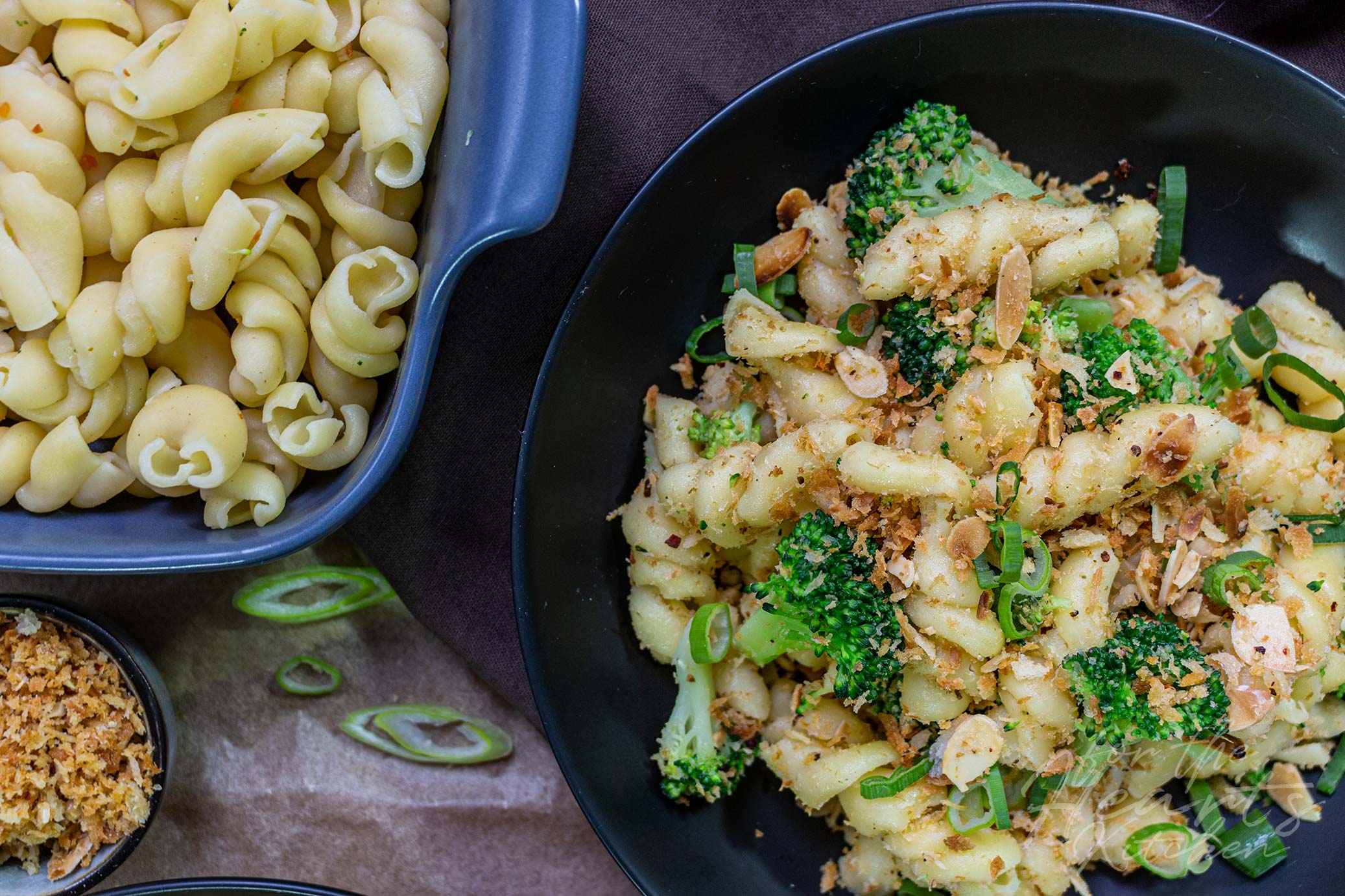 Brokkoli Pasta mit Panko Mandel Bröseln