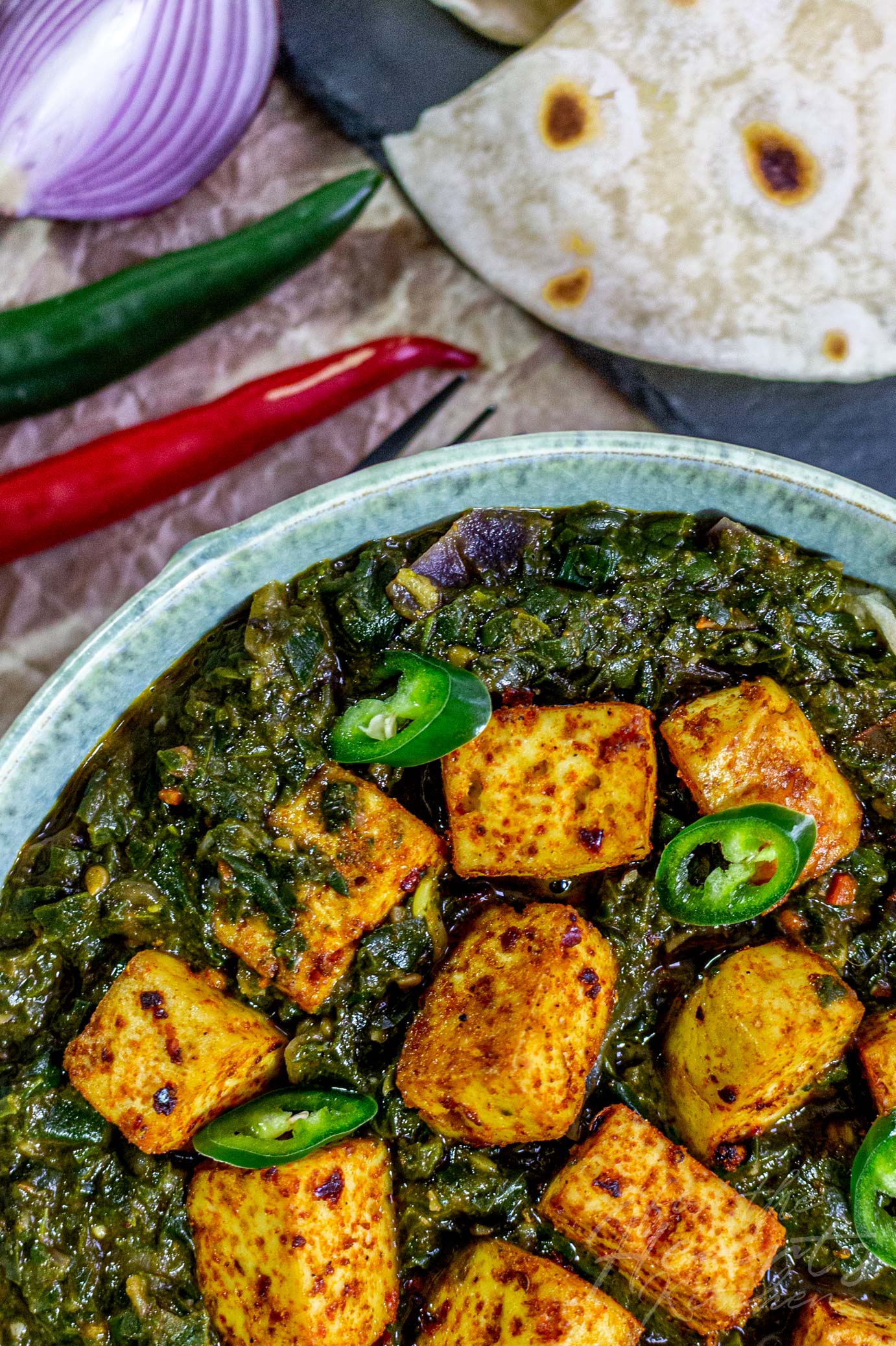 Veganes Palak Paneer