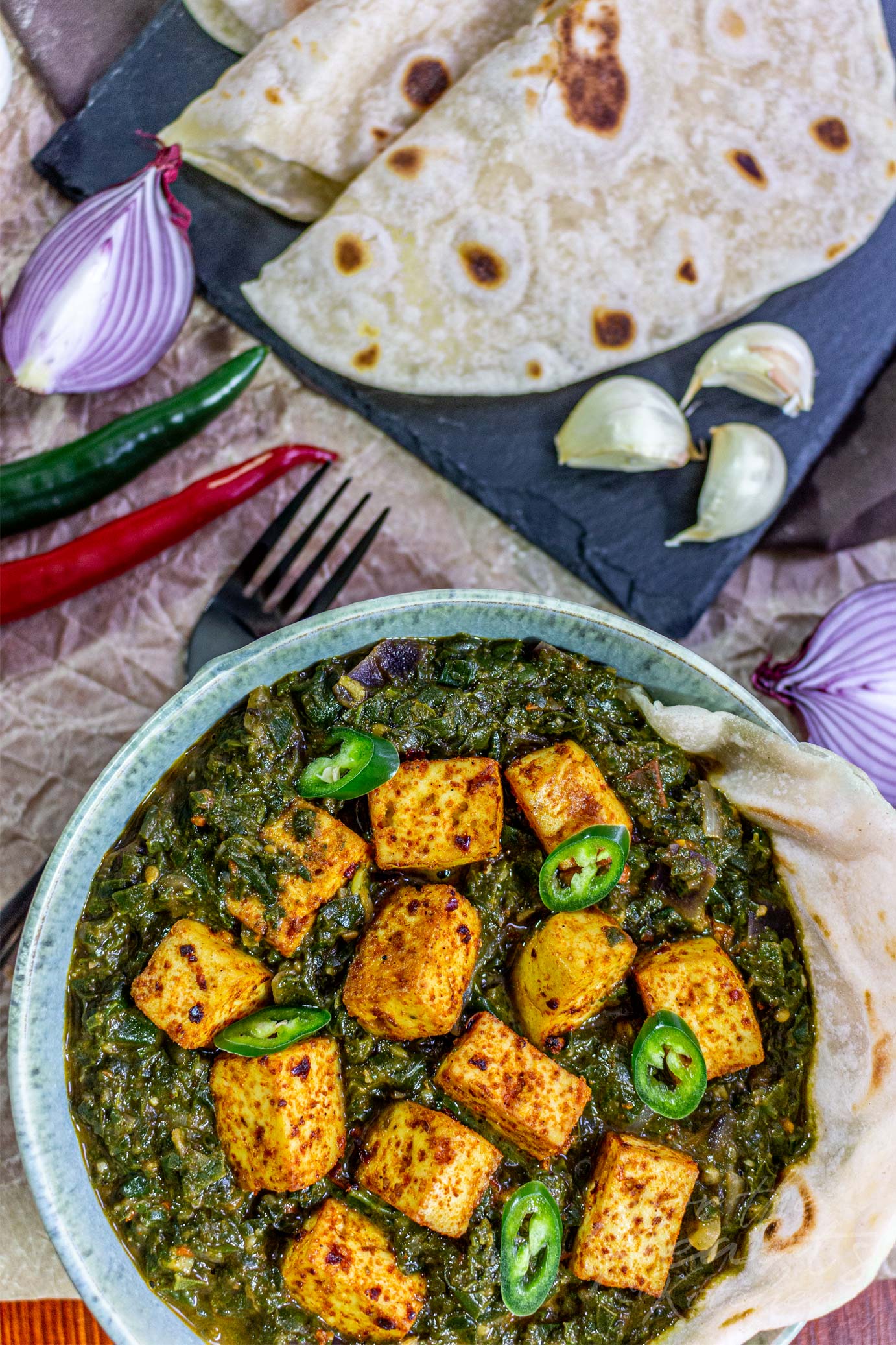 Veganes Palak Paneer