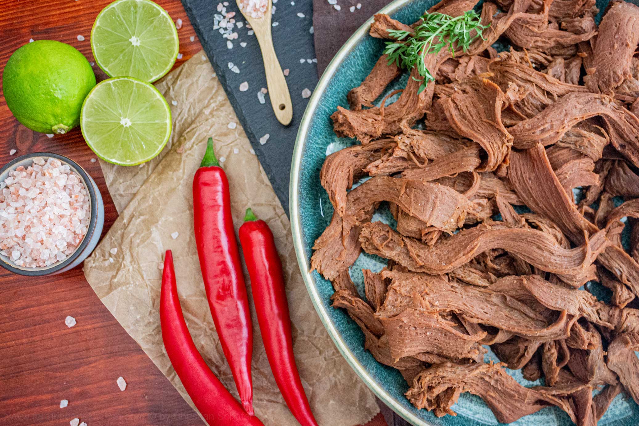 vegane Rindfleischstreifen aus Seitan