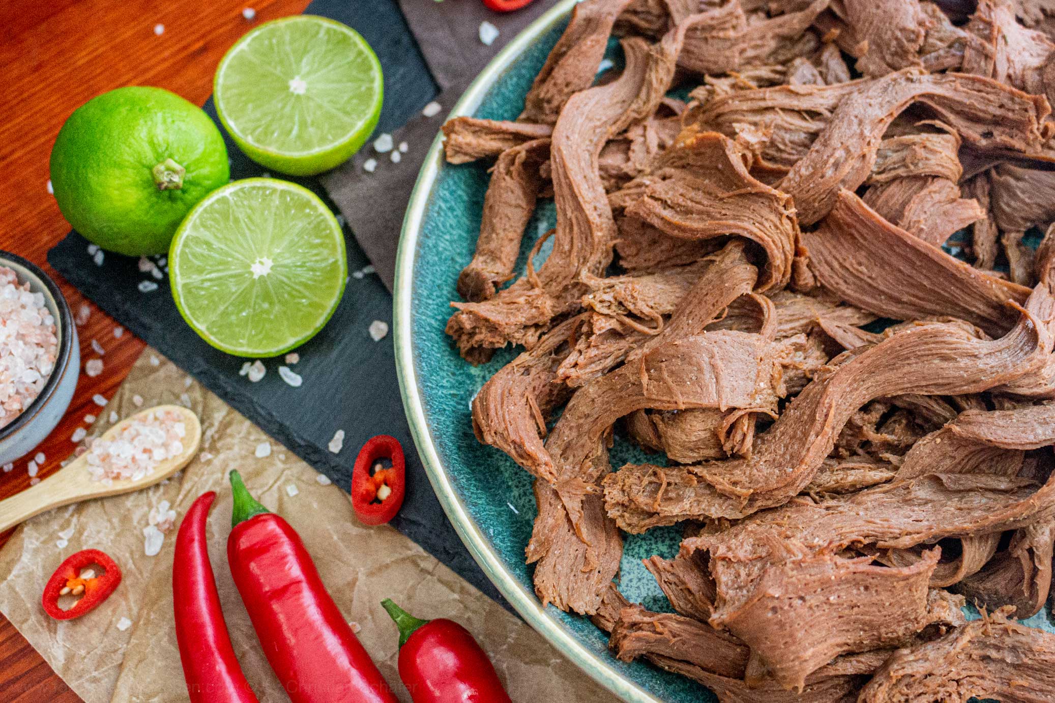 vegane Rindfleischstreifen aus Seitan