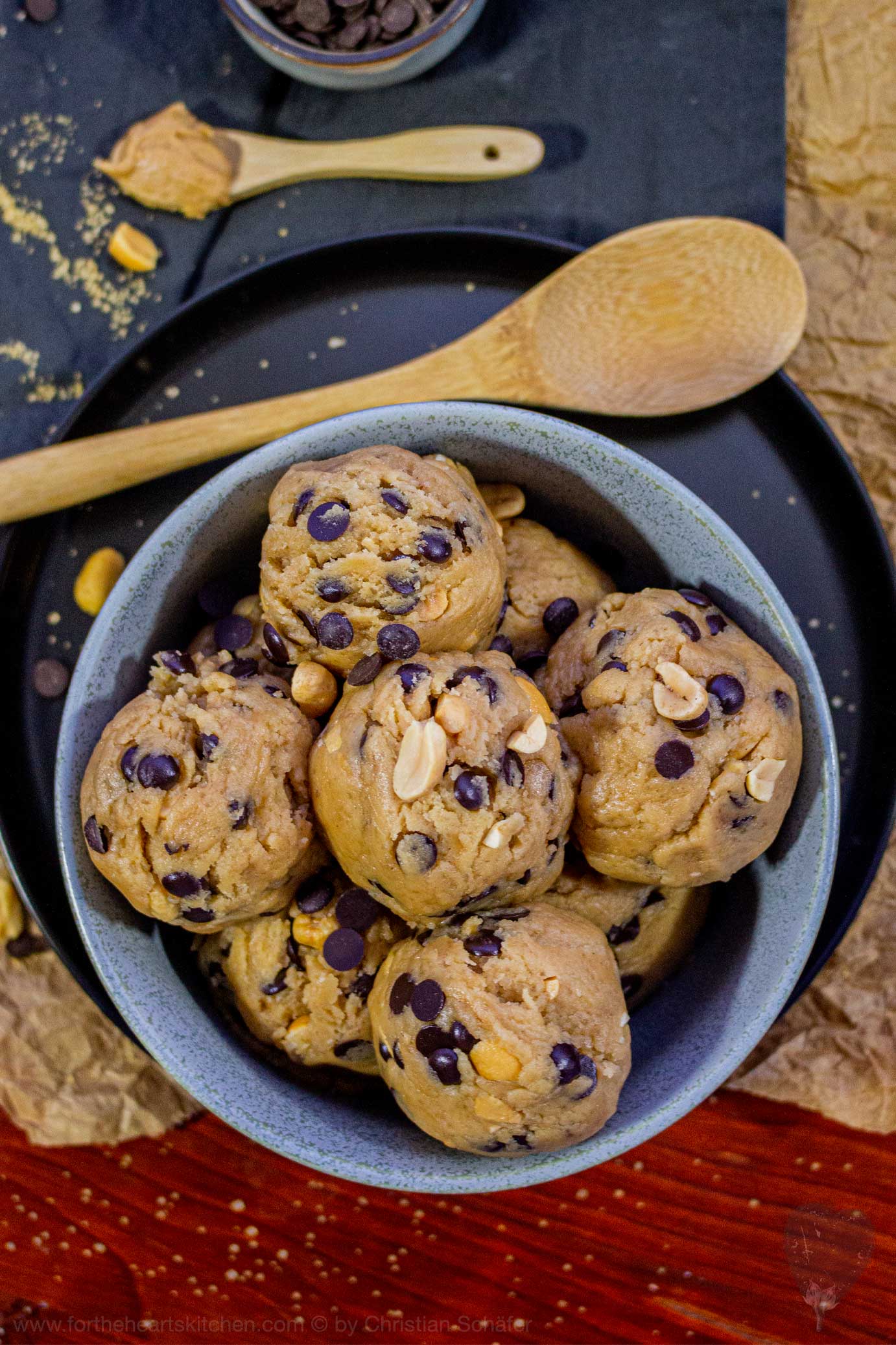 Erdnussbutter Schoko Keksteig