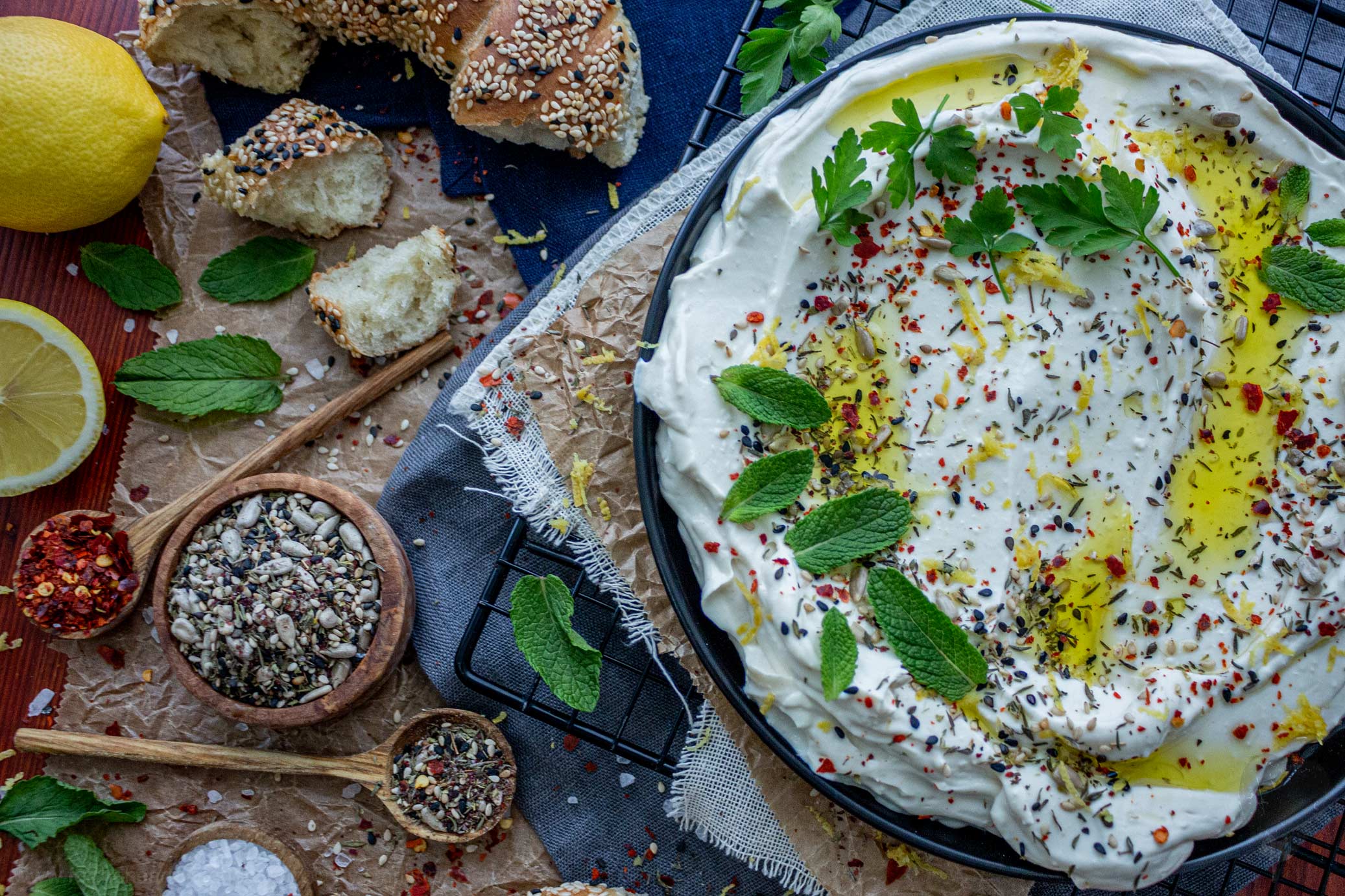 veganer Frischkäseersatz aus Joghurt