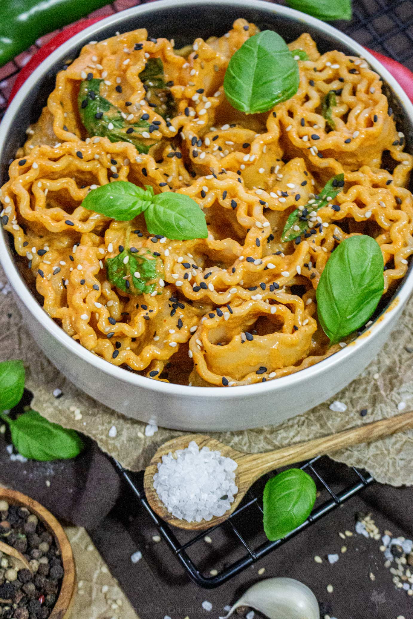 Pasta mit cremiger Gochujang Sauce